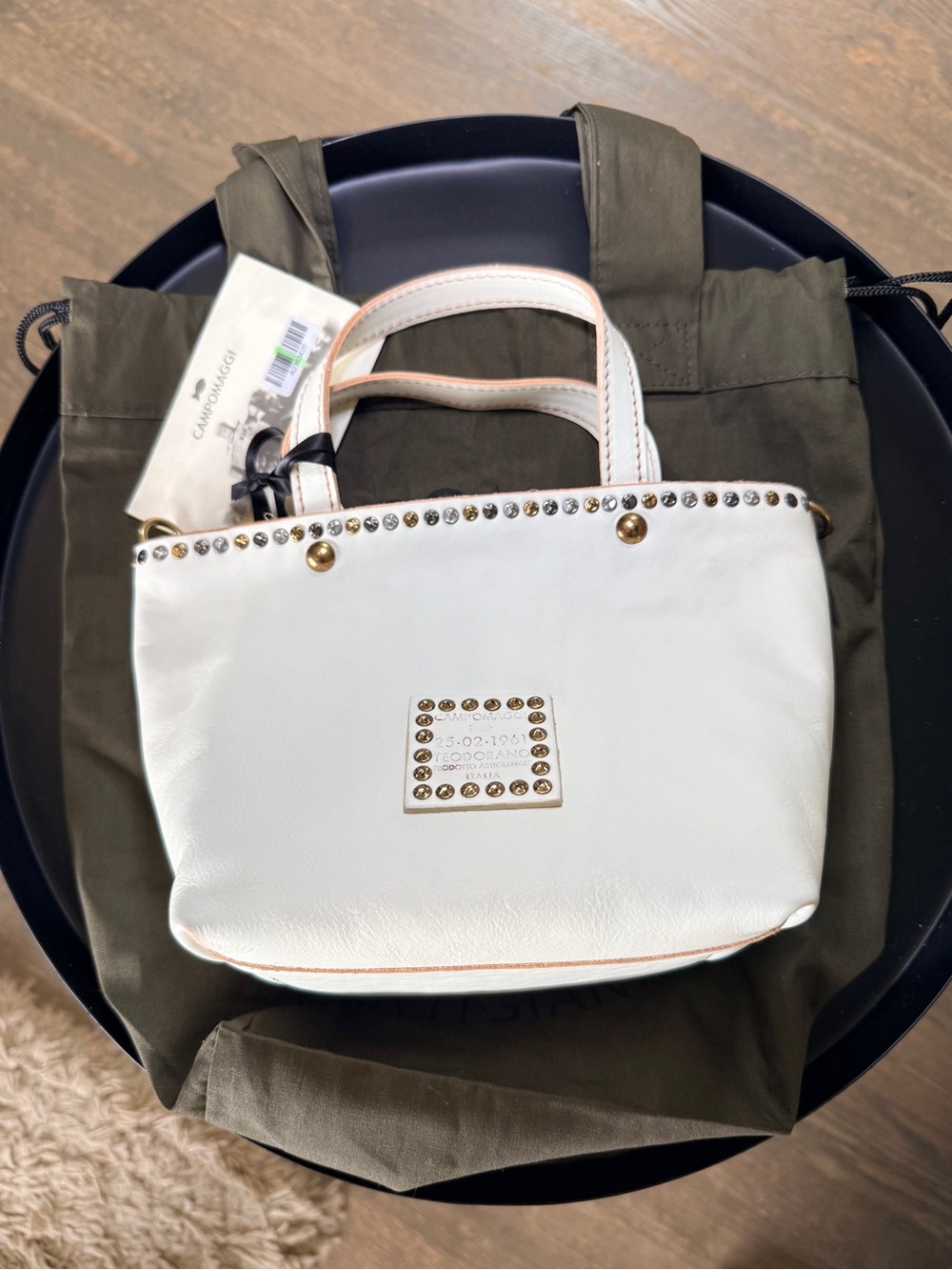 Campomaggi Shopper "Futura" bag in white leather - Picture 6 of 16